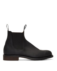 R.M. Williams Black Oily Fern Gardener Chelsea Boots