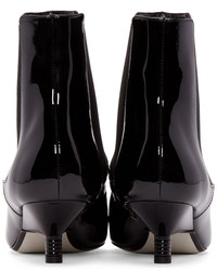 Loewe Black Patent Leather Chelsea Boots