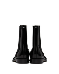 Maison Margiela Black Patent Tabi Chelsea Boots