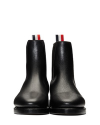 Thom Browne Black Pebble Chelsea Boots