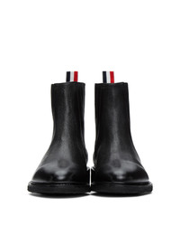 Thom Browne Black Pebbled Chelsea Boots