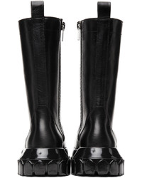 Rick Owens Black Polished Bozo Tractor Boots