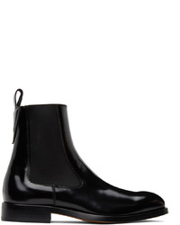 Versace Black Polished Chelsea Boots