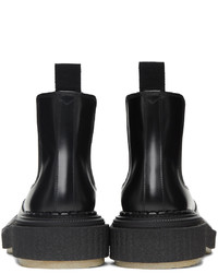 ADIEU Black Polished Type 155 Chelsea Boots