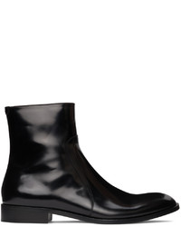Maison Margiela Black Polished Zip Boots