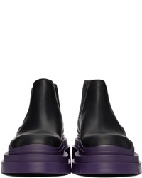 Bottega Veneta Black Purple Low The Tire Chelsea Boots