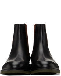 Paul Smith Black Red Canon Chelsea Boots