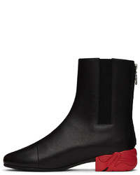 Raf Simons Black Red Solaris High Boots