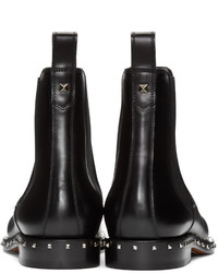 Valentino Black Rockstud Chelsea Boots