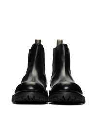 Officine Creative Black Rushden 3 Chelsea Boots