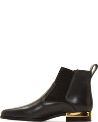 Chloé Black Sesame Leather Pointed Chelsea Boots