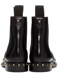Valentino Black Soul Stud Chelsea Boots