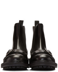 Alexander McQueen Black Strap Chelsea Boots