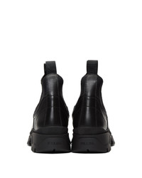 Prada Black Tonal Chelsea Boots