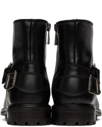 Belstaff Black Trialmaster Zip Up Boots