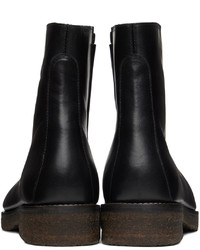 Lemaire Black Vegetable Tanned Boots