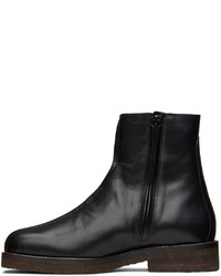 Lemaire Black Vegetable Tanned Boots