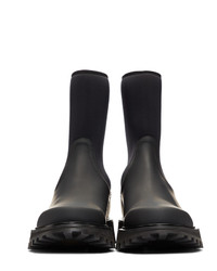 Dolce and Gabbana Black Vulcano Chelsea Boots