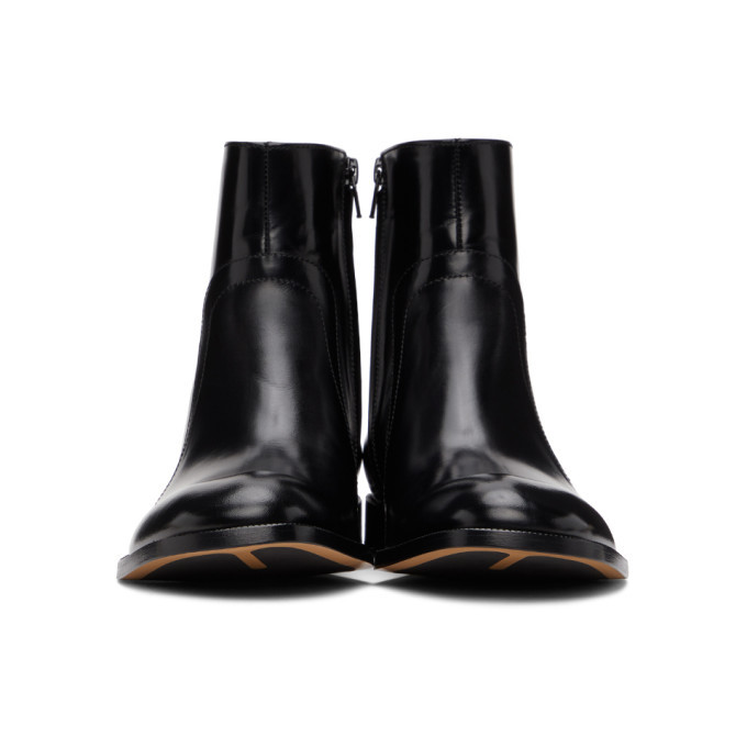 Maison Margiela Black Zip Boots, $1,150 | SSENSE | Lookastic