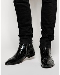 Asos Brand Chelsea Boots In Leather