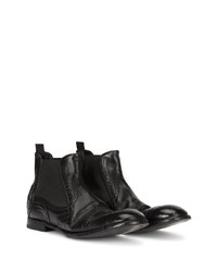 Dolce & Gabbana Brogue Detail Ankle Boots