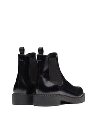 Prada Brushed Leather Chelsea Boots
