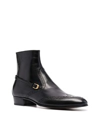 Gucci Buckle Detail Brogue Boots
