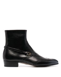 Gucci Buckle Detail Brogue Boots