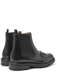 Alexander McQueen Buckle Detailed Leather Chelsea Boots
