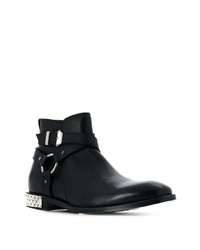 Philipp Plein Buckled Ankle Boots