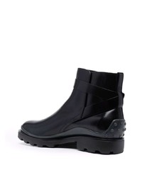 Tod's Buckled Leather Ankle Boots