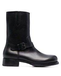 DSQUARED2 Buckled Leather Ankle Boots