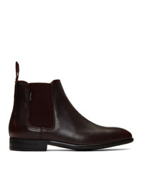 Ps By Paul Smith Burdundy Gerald Chelsea Boots
