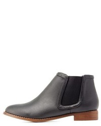 Charlotte Russe Almond Toe Chelsea Boots