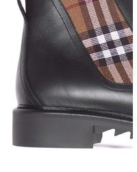 Burberry Check Panel Ankle Boots