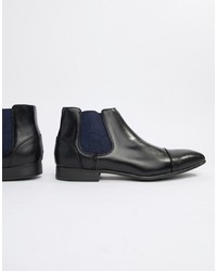 Truffle Collection Chelsea Boot With Paisley Gusset In Blackpaisley Guss