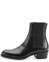 Tom Ford Chelsea Boot With Western Heel Black