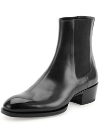 Tom Ford Chelsea Boot With Western Heel Black
