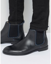 Men's Black Leather Chelsea Boots by Ben Sherman | Lookastic