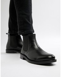 Silver Street Chelsea Boots In Black Leather