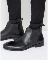Red Tape Chelsea Boots In Black Leather