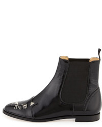Charlotte Olympia Chelsea Cats Pull On Boot Black