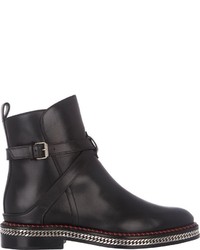 Christian Louboutin Chelsea Chain Ankle Boots Black