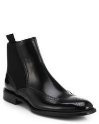 Dolce & Gabbana Chelsea Wingtip Leather Boots