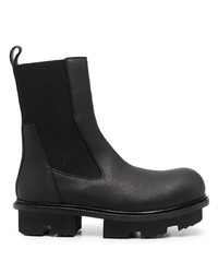 Rick Owens Chunky Ridged Sole Leather Boots