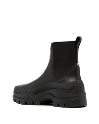 Moncler Chunky Sole Leather Ankle Boots