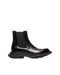 Alexander McQueen Chunky Soled Leather Chelsea Boots