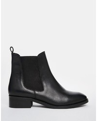 Asos Collection Attribute Leather Chelsea Ankle Boots