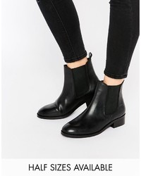 Asos Collection Attribute Leather Chelsea Ankle Boots