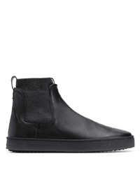 Hogan Contrast Texture Slip On Ankle Boots